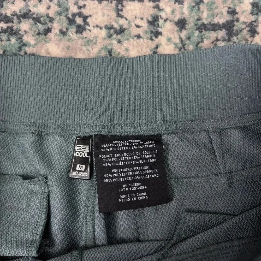 Women's Lightweight No Drawstring Pull Up Pant Green Size M Soft Outdoor